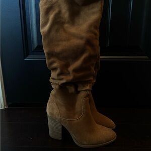 T.J.Maxx Brown Suede Heeled Boots